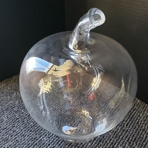 12" Large Handcrafted Apple Art Glass Object Sculpture Decor Unique Vintage Rare